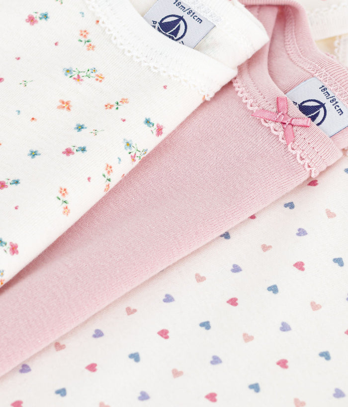 SS26 - A0ED1 00 MULTI BABY BODYSUITS FLORAL HEARTS NEWBORN SPRING SUMMER 2026