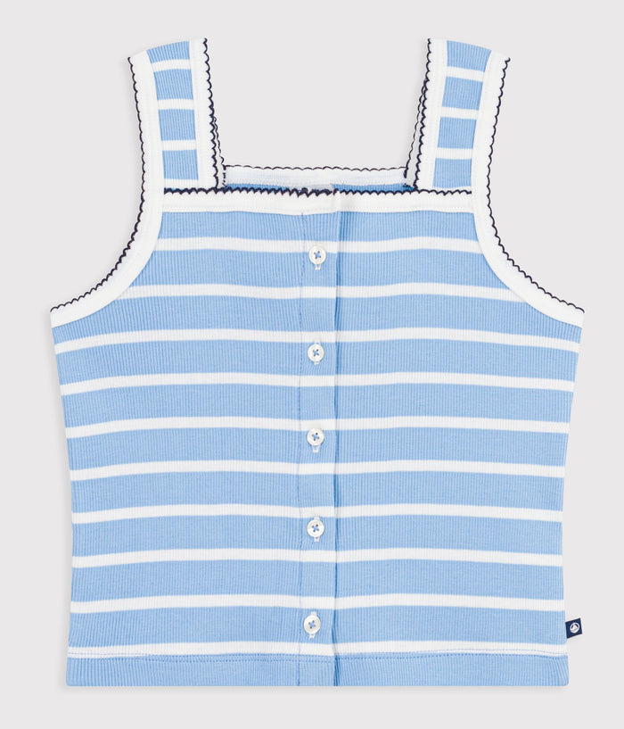 SS26 - A0EZK 01 BLUE WHITE GIRL SPRING SUMMER 2026 STRIPES TOPS