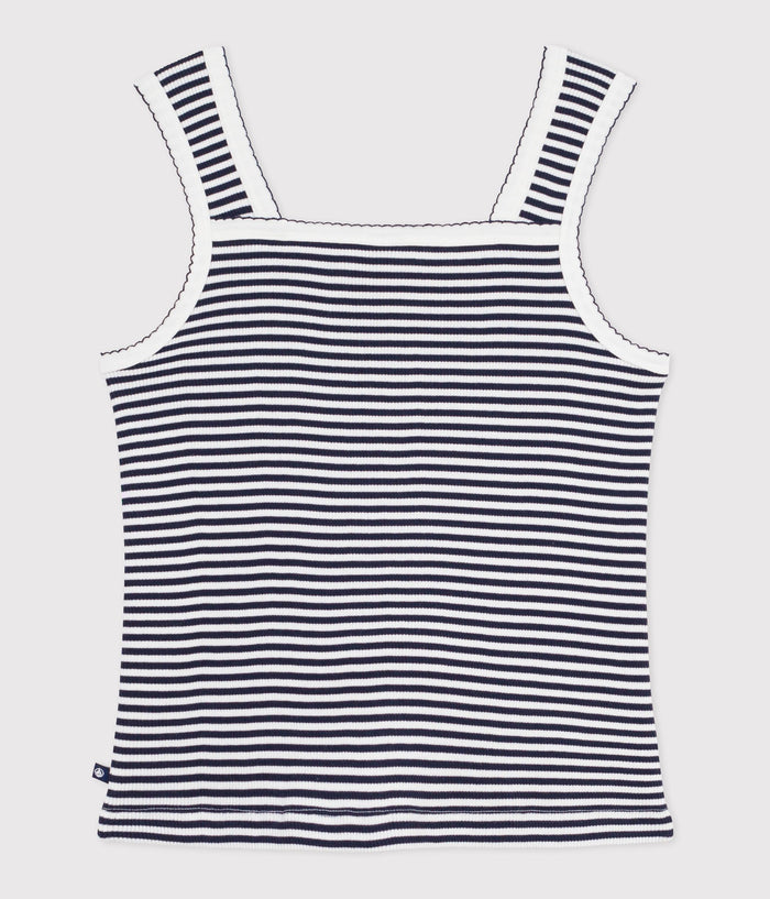 SS26 - A0F0S 01 NAVY WHITE SPRING SUMMER 2026 STRIPES TOPS WOMEN