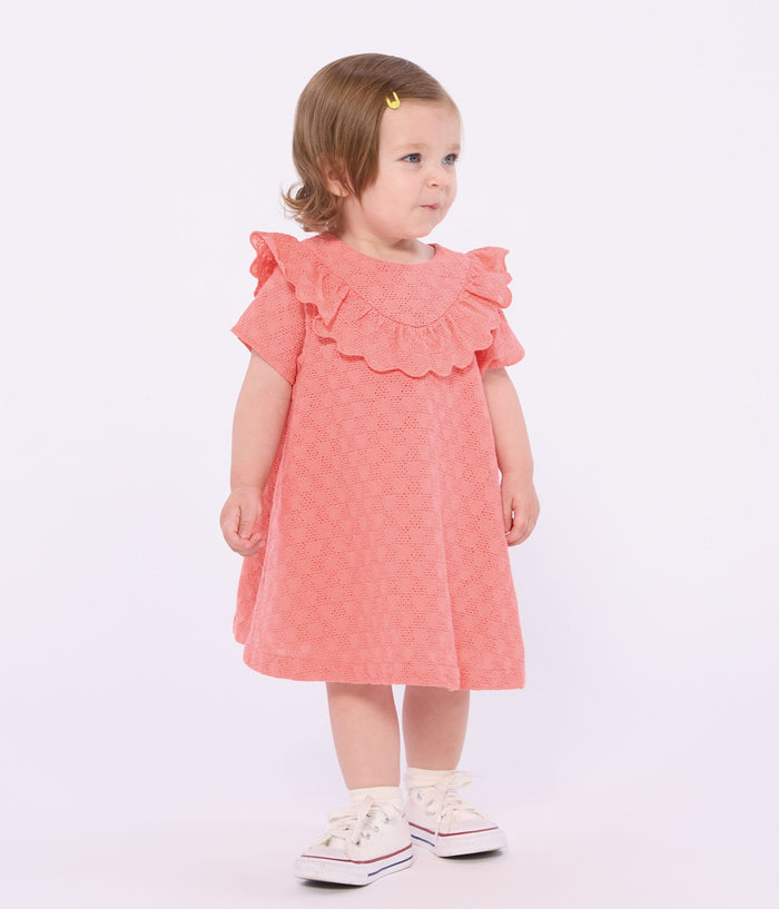 SS26 - A0F51 02 CORAL BABY DRESSES NEW ARRIVAL