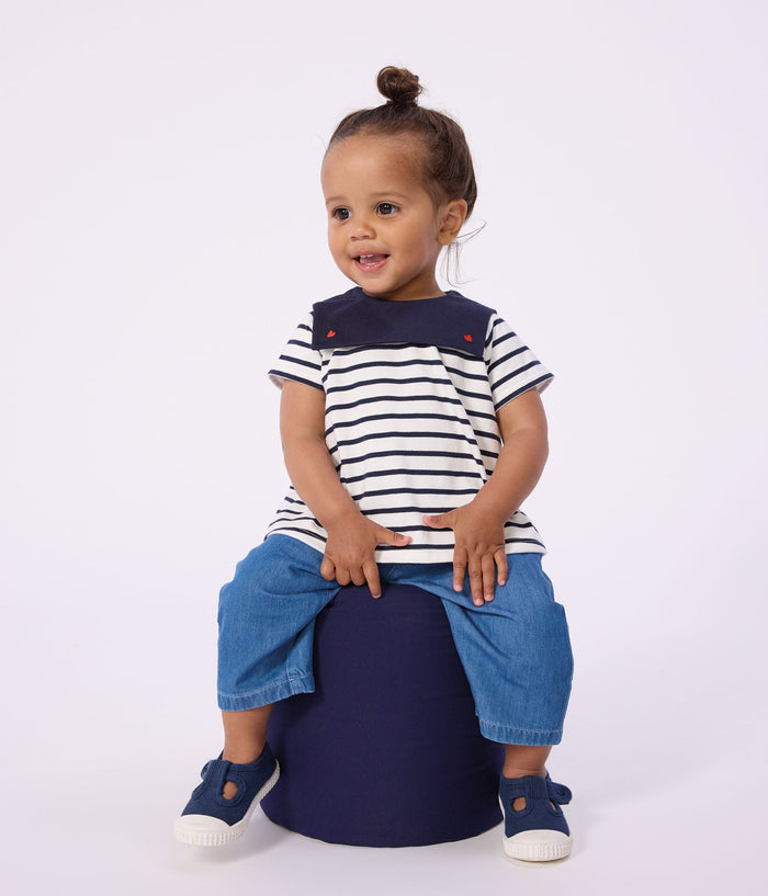 SS26 - A0F94 01 WHITE NAVY NEW ARRIVAL SAILOR SPRING SUMMER 2026 STRIPES TOPS