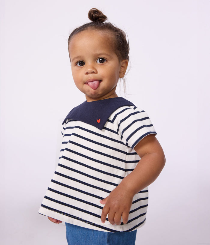 SS26 - A0F94 01 WHITE NAVY NEW ARRIVAL SAILOR SPRING SUMMER 2026 STRIPES TOPS