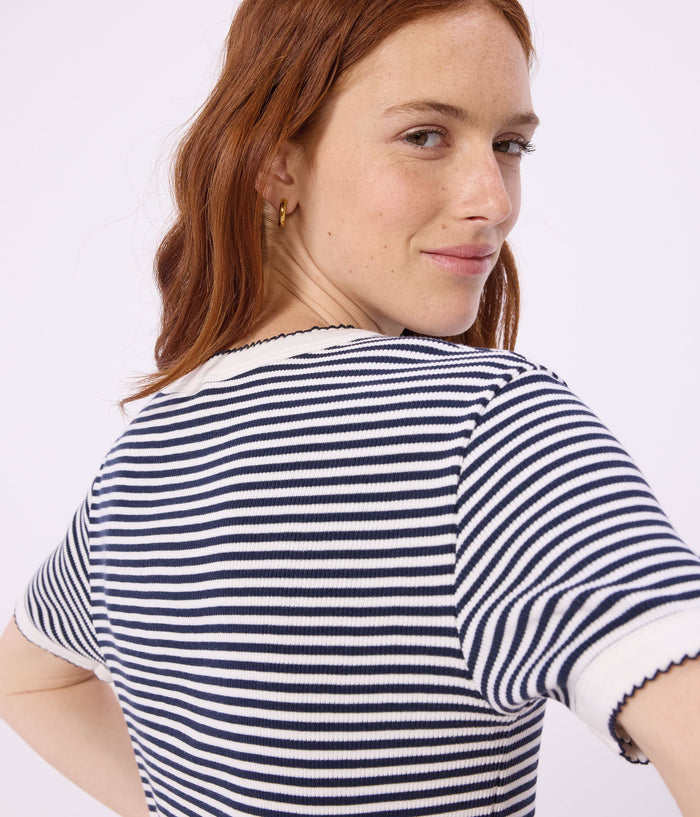 SS26 - A0FC9 01 NAVY WHITE SPRING SUMMER 2026 STRIPES TOPS WOMEN