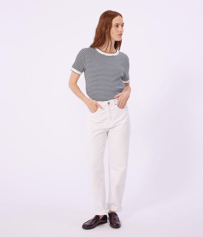 SS26 - A0FC9 01 NAVY WHITE SPRING SUMMER 2026 STRIPES TOPS WOMEN