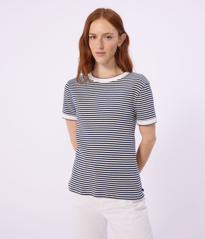 SS26 - A0FC9 01 NAVY WHITE SPRING SUMMER 2026 STRIPES TOPS WOMEN