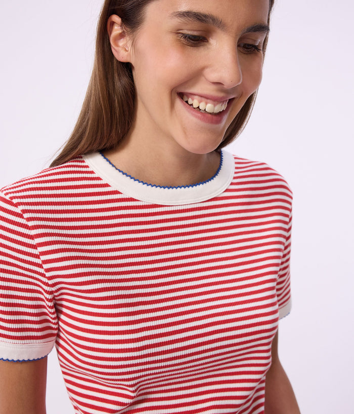 SS26 - A0FC9 02 RED WHITE SPRING SUMMER 2026 STRIPES TOPS WOMEN