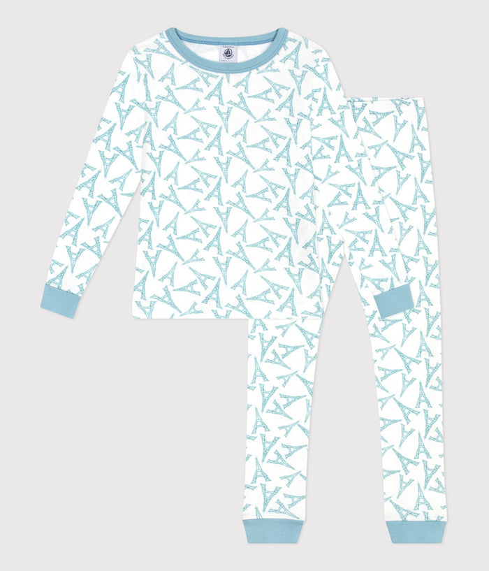 SS26 - A0FPE 01 WHITE TEAL NEW ARRIVAL PAJAMAS PARISIAN SPRING SUMMER 2026
