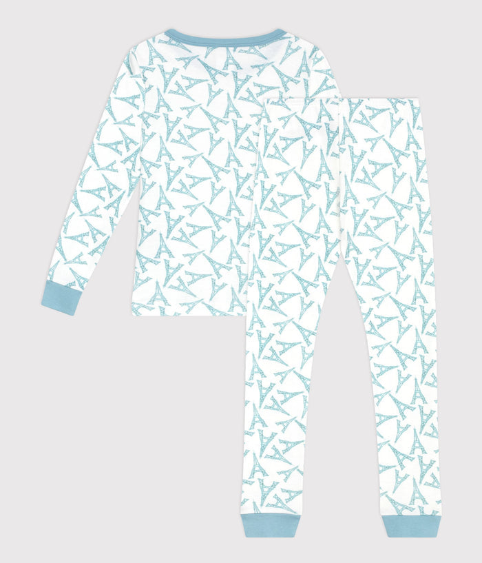 SS26 - A0FPE 01 WHITE TEAL NEW ARRIVAL PAJAMAS PARISIAN SPRING SUMMER 2026