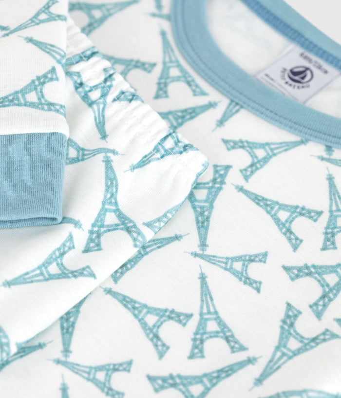SS26 - A0FPE 01 WHITE TEAL NEW ARRIVAL PAJAMAS PARISIAN SPRING SUMMER 2026