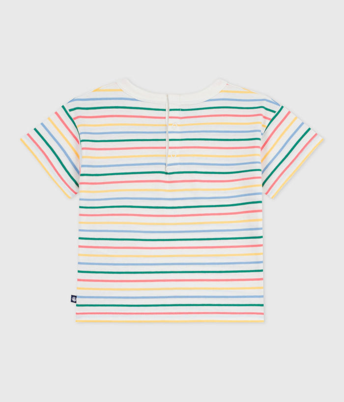 SS26 - A0FPK 01 WHITE MULTI BABY NEW ARRIVAL SPRING SUMMER 2026 STRIPES TOPS