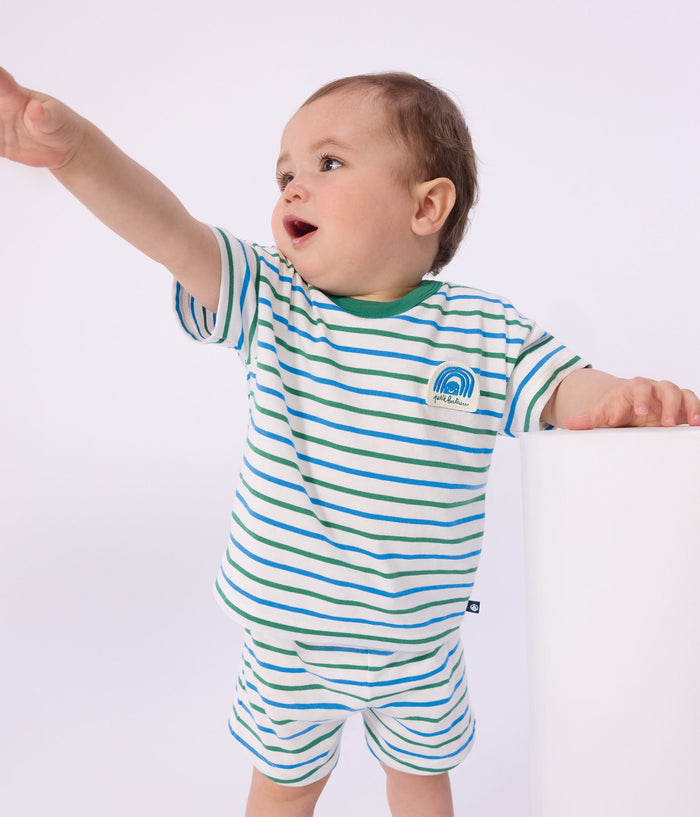 SS26 - A0FV1 01 WHITE MULTI BABY BOTTOMS NEW ARRIVAL SPRING SUMMER 2026 STRIPES