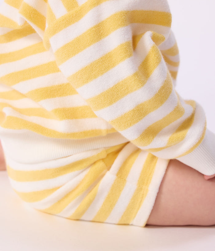 SS26 - A0FV2 01 YELLOW WHITE BABY BOTTOMS NEW ARRIVAL SPRING SUMMER 2026 STRIPES