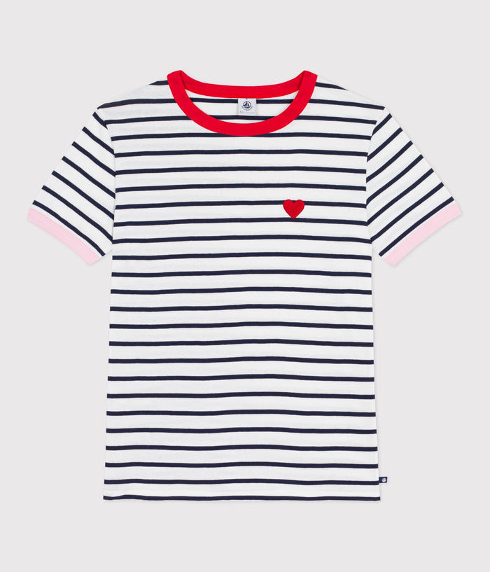 SS26 - A0FWA 01 WHITE NAVY HEARTS SPRING SUMMER 2026 STRIPES TOPS