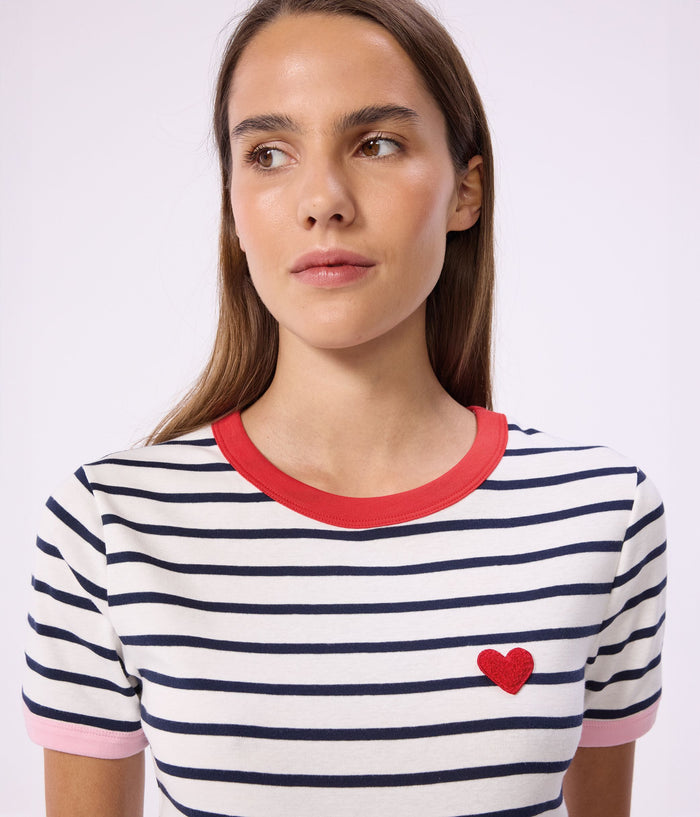 SS26 - A0FWA 01 WHITE NAVY HEARTS SPRING SUMMER 2026 STRIPES TOPS