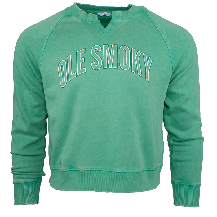 STITCH WILLOW WASH CREWNECK - PALM TREE