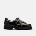 Summit Black Croc Leather Hiker Shoe