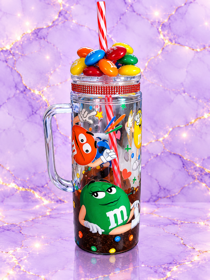 Sweet & Sassy M&M Chocolate Lava Tumbler – 20 oz w/handle