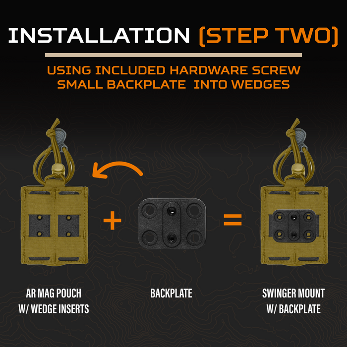How to Install your Kore Essentials AR Mag Pouch Swinger Mount Step Two