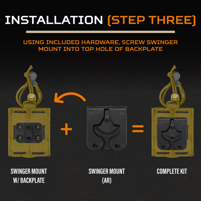 How to Install your Kore Essentials AR Mag Pouch Swinger Mount Step Three