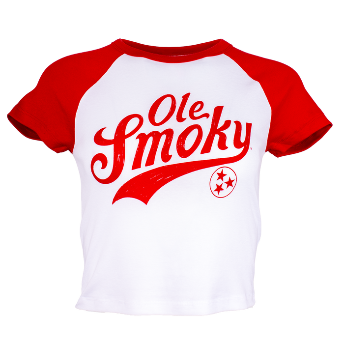 SWOOSH BABY RAGLAN TEE - WHITE/RED