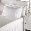 T-300 Micro check Collection White Blended Sheetings - Pack Of: 1