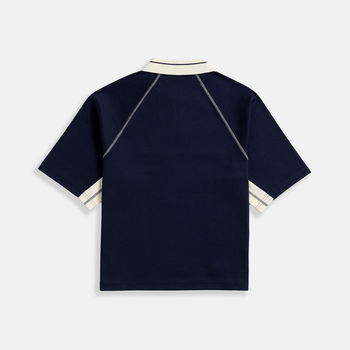 Tennis Polo - Navy/White