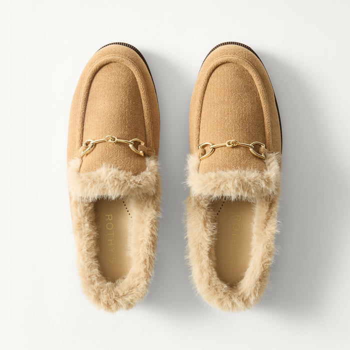 PDP | The Après Loafer Mule in ReVelvet Pecan shown from the top.