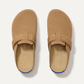The Braid Clog in Butternut shown from the top.
