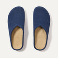 The Casual Clog in Blue Raffia-Knit shown from the top.