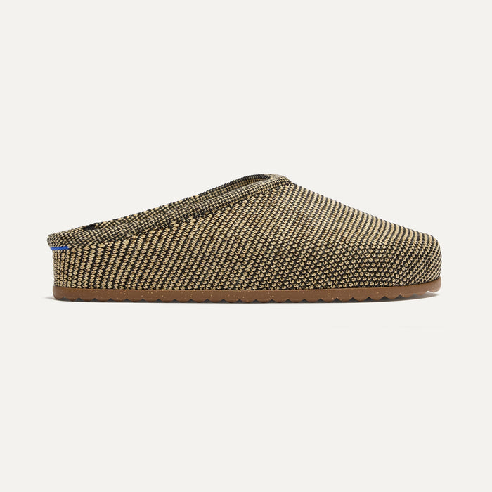 side | The Casual Clog in Toffee Raffia-Knit shown from the side.
