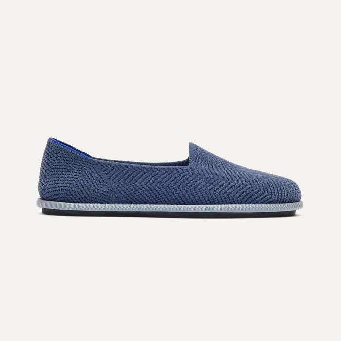 side | The Cruiser Loafer in ReVelvet Fog Herringbone shown from the side.