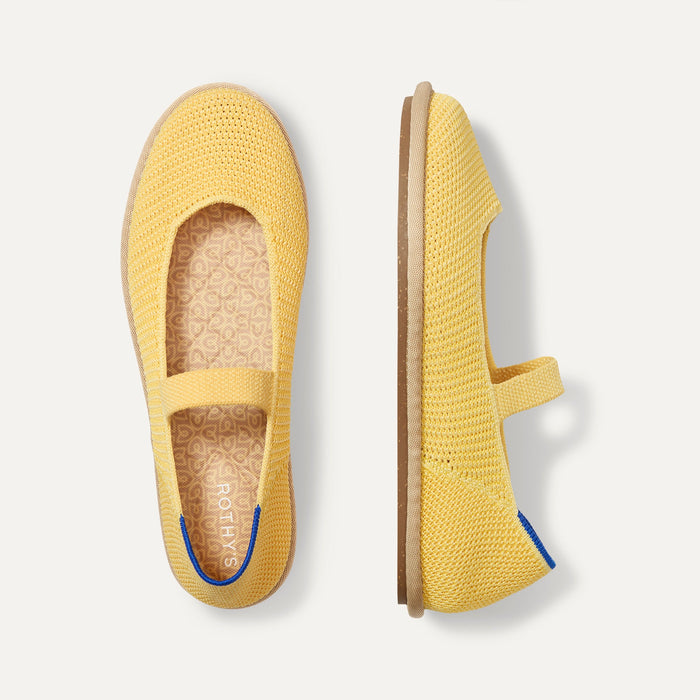 The Cruiser Mary Jane in Sunbeam Raffia-Knit shown from the top.