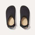 The Kids Clog in Black shown from the top.