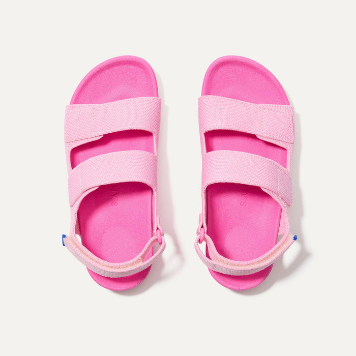 The Kids Double Strap Sandal in Tutu shown from the top.