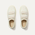 The Kids Strap Sneaker in Vanilla Ice shown from the top.
