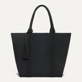 PLP |The Lightweight Tote in Black Licorice shown from the front.