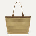 PLP |The Lightweight Zip Tote in Brown Butter Crochet shown from the front.
