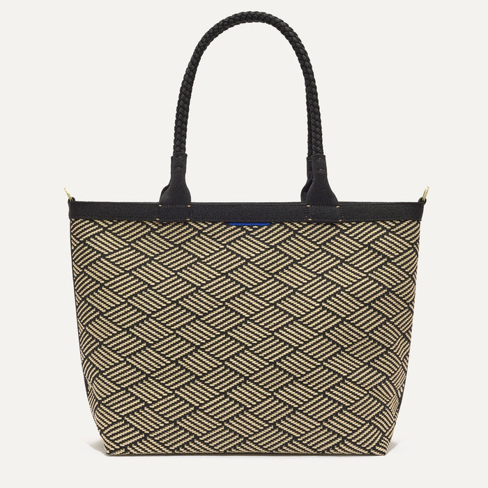 PLP |The Lightweight Zip Tote in Polar Zig Zag shown from the front.