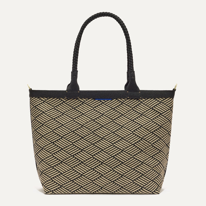 PDP |The Lightweight Zip Tote in Polar Zig Zag shown from the front.