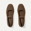 The Max Square Mary Jane in Cinnamon Crochet shown from the top.