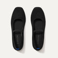 The Max Square Mary Jane in ReVelvet™ Black shown from the top.