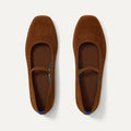 The Max Square Mary Jane in ReVelvet Russet shown from the top.