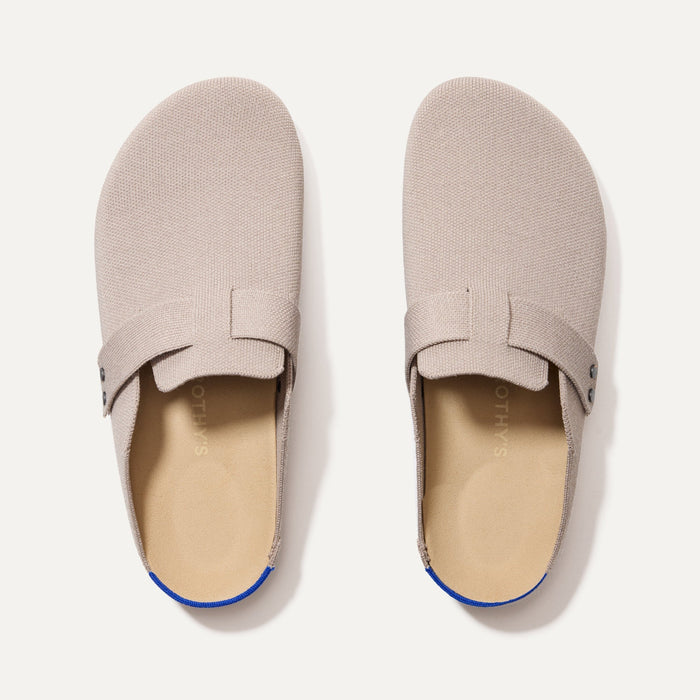 The Men's Clog in Dove shown from the top.