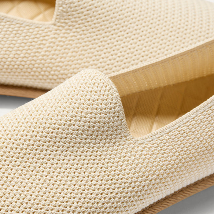 Close up of the toe and vamp of The Men's Cruiser Loafer in Pebble.