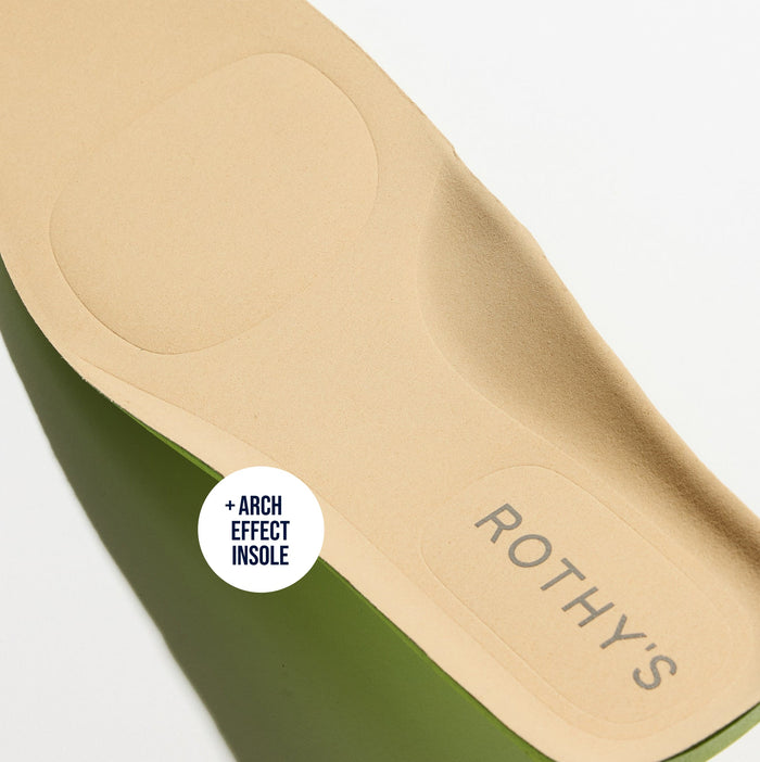 Close up of the Arch Effect Insole on The Men's Daily Driver in Forest Camo.
