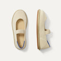 The Mini Mary Jane in Opal Raffia-Knit  shown from the top.