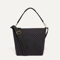 PLP |The Mini Zip Bucket in Black Sand shown from the front.