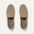 The Sneaker in Latte shown from the top.