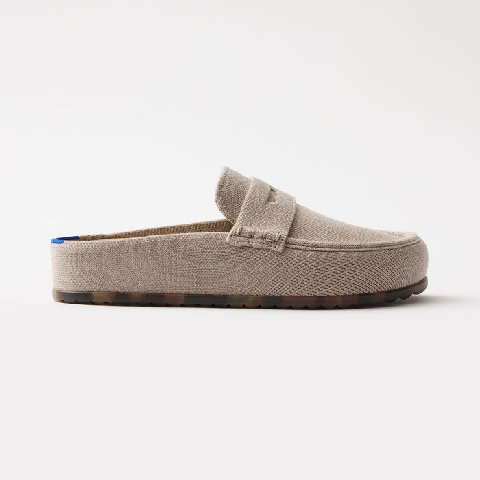side | The Penny Clog in Dove shown from the side.