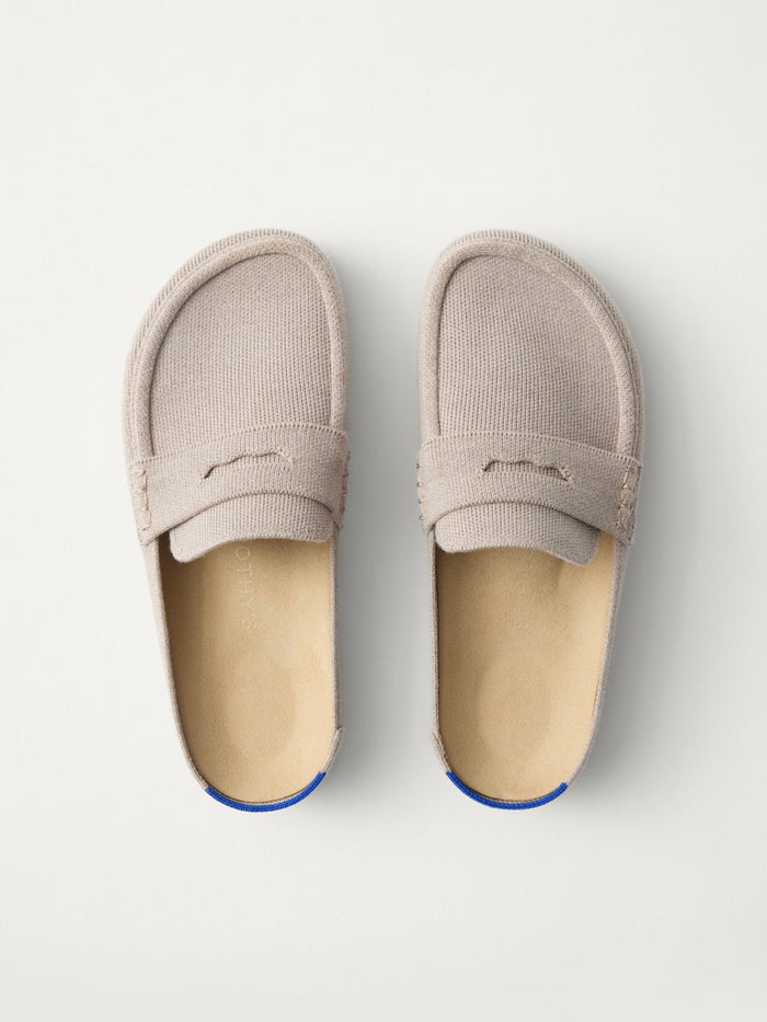 PLP |The Penny Clog in Dove shown from the top.
